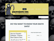 Tablet Screenshot of deathdate.org